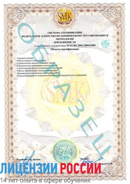 Образец сертификата соответствия (приложение) Черкесск Сертификат OHSAS 18001