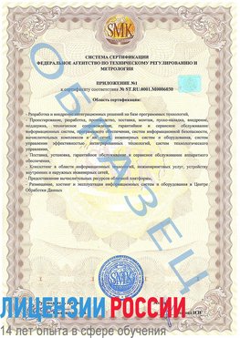 Образец сертификата соответствия (приложение) Черкесск Сертификат ISO 27001