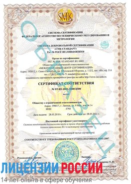 Образец сертификата соответствия Черкесск Сертификат OHSAS 18001